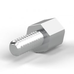 Entretoise hexagonale filetée mâle/femelle acier nickelé UNC4-40 - 5 mm sur plats