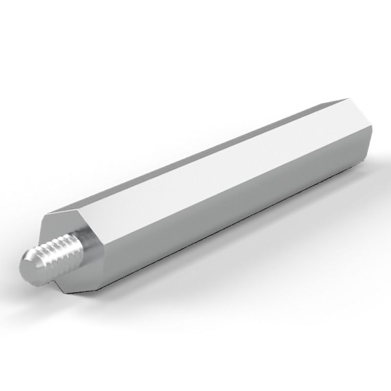 Male/female spacer UNC4-40 Nickel-plated steel