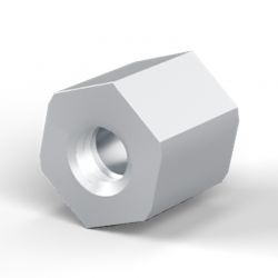 Entretoise hexagonale filetée femelle/femelle acier zingué M4 - 8 mm sur plats