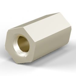 Entretoise hexagonale filetée femelle/femelle acier zingué jaune M5 - 8 mm sur plats