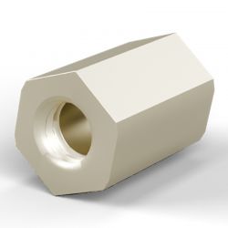 Entretoise hexagonale filetée femelle/femelle acier zingué jaune M6 - 10 mm sur plats
