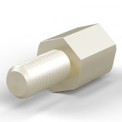 Entretoise hexagonale filetée mâle/femelle acier zingué jaune M5 - 8 mm sur plats