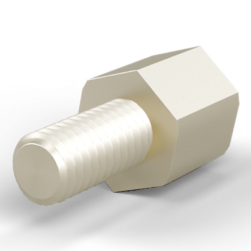 Male/female spacer M6 Zinc-plated steel