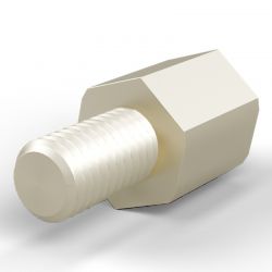 Entretoise hexagonale filetée mâle/femelle acier zingué jaune M8 - 13 mm sur plats