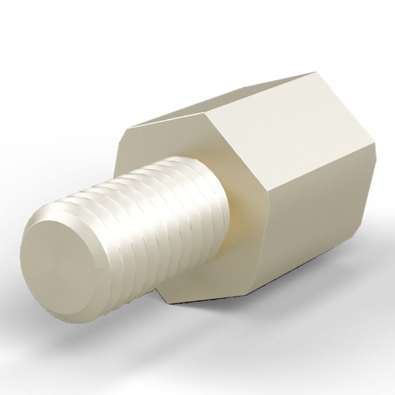 Male/female spacer M8 Zinc-plated steel
