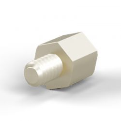 Entretoise hexagonale filetée mâle/femelle acier zingué jaune UNC4-40 - 5 mm sur plats