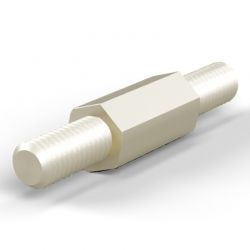 Entretoise hexagonale filetée mâle/mâle acier zingué jaune M5 - 7 mm sur plats