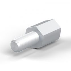 Entretoise hexagonale filetée mâle/femelle acier zingué M2.5 - 4 mm sur plats