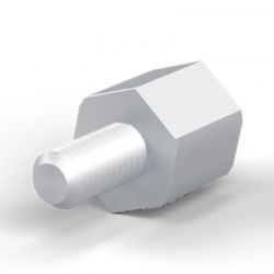 Entretoise hexagonale filetée mâle/femelle acier zingué M3 - 6 mm sur plats