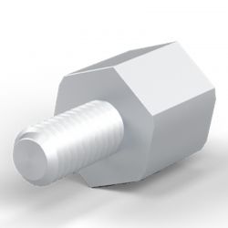 Entretoise hexagonale filetée mâle/femelle acier zingué M4 - 8 mm sur plats