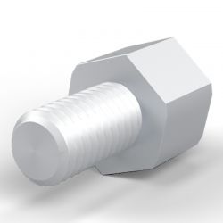 Entretoise hexagonale filetée mâle/femelle acier zingué M8 - 13 mm sur plats