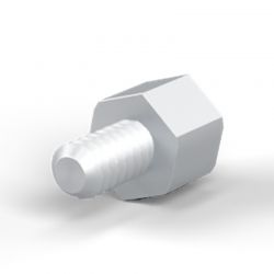 Entretoise hexagonale filetée mâle/femelle acier zingué UNC4-40 - 5 mm sur plats