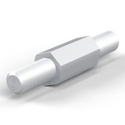 Entretoise hexagonale filetée mâle/mâle acier zingué M5 - 7 mm sur plats