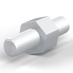 Entretoise hexagonale filetée mâle/mâle acier zingué M6 - 10 mm sur plats