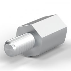 Entretoise hexagonale filetée mâle/femelle aluminium UNC6-32 - 6,4 mm sur plats