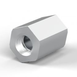 Entretoise hexagonale filetée femelle/femelle aluminium passivé M4 - 7 mm sur plats
