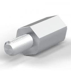 Entretoise hexagonale filetée mâle/femelle aluminium passivé M3 - 5,5 mm sur plats