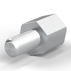 Entretoise hexagonale filetée mâle/femelle aluminium passivé M4 - 7 mm sur plats