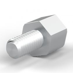 Entretoise hexagonale filetée mâle/femelle acier inoxydable M4 - 7 mm sur plats