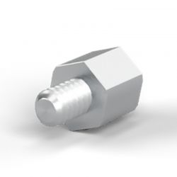 Entretoise hexagonale filetée mâle/femelle acier inoxydable UNC4-40 - 5 mm sur plats