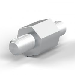 Entretoise hexagonale filetée mâle/mâle acier inoxydable M4 - 7 mm sur plats