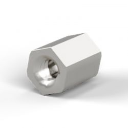 Entretoise hexagonale filetée femelle/femelle laiton zingué UNC4-40 - 4,75 mm sur plats
