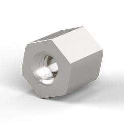 Entretoise hexagonale filetée femelle/femelle laiton zingué UNC6-32 - 6,4 mm sur plats