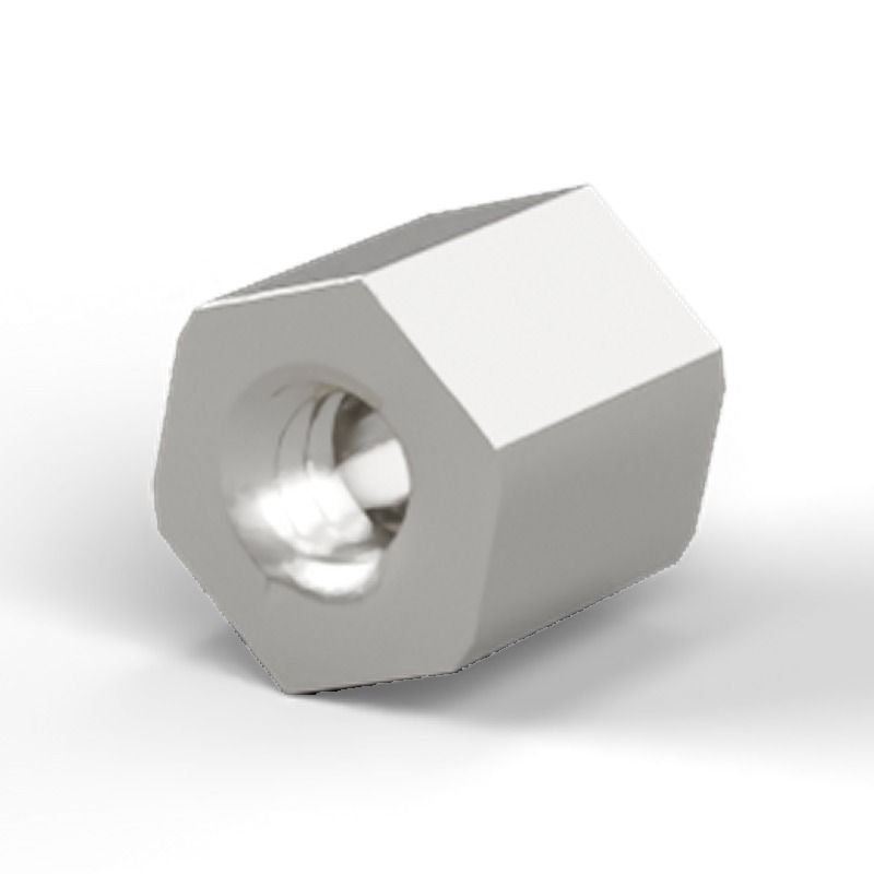 Female/female spacer UNC6-32 Nickel-plated brass