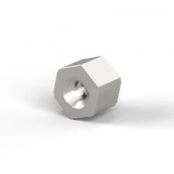 Entretoise hexagonale filetée femelle/femelle laiton nickelé M2 - 4 mm sur plats