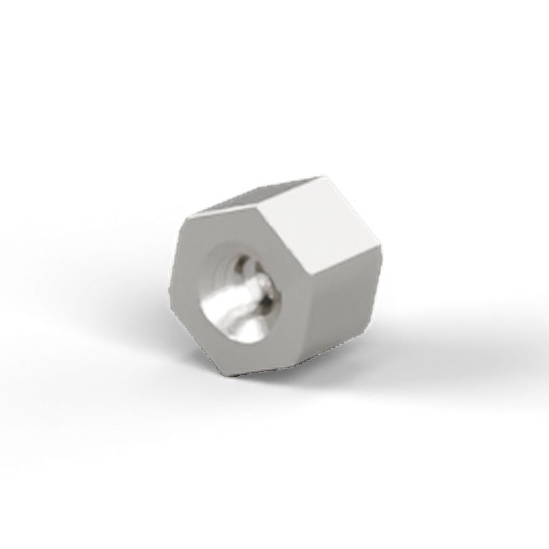 Female/female spacer M2 Nickel-plated brass