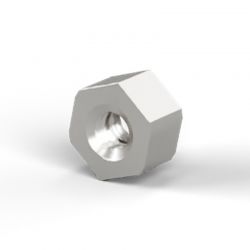 Entretoise hexagonale filetée femelle/femelle laiton nickelé M2.5 - 5 mm sur plats