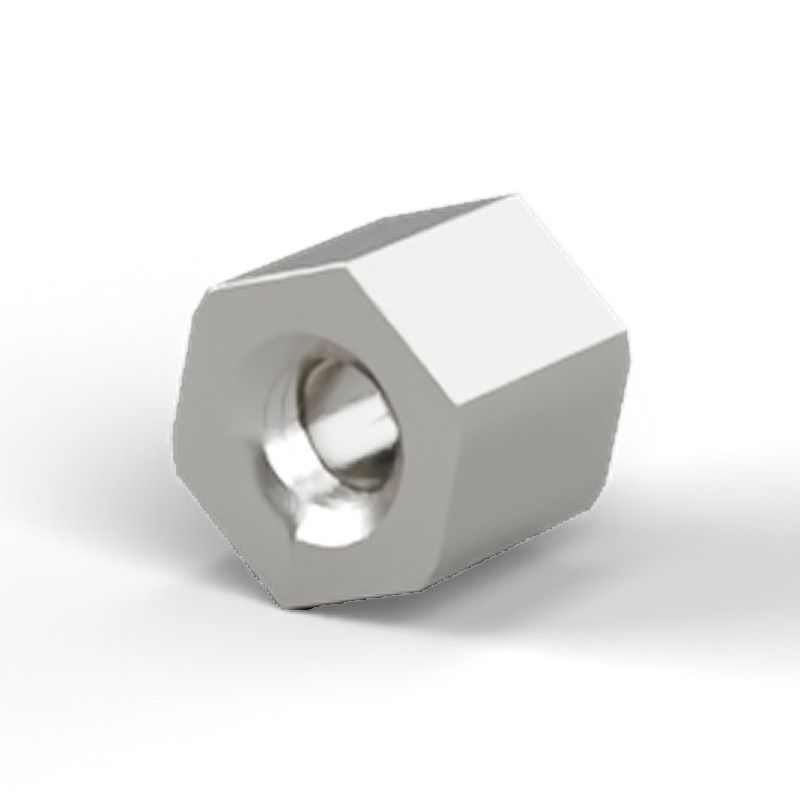 Female/female spacer M3 Nickel-plated brass