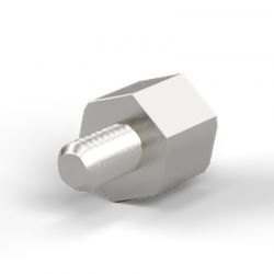 Entretoise hexagonale filetée mâle/femelle laiton nickelé M2.5 - 5 mm sur plats
