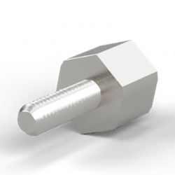 Entretoise hexagonale filetée mâle/femelle laiton nickelé M2.5 - 6 mm sur plats