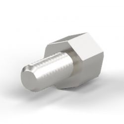 Entretoise hexagonale filetée mâle/femelle laiton nickelé M3 - 5 mm sur plats