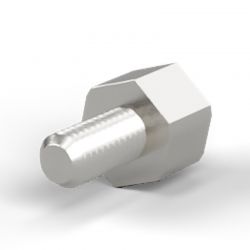 Entretoise hexagonale filetée mâle/femelle laiton nickelé M3 - 5,5 mm sur plats
