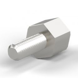 Entretoise hexagonale filetée mâle/femelle laiton nickelé M3 - 6 mm sur plats
