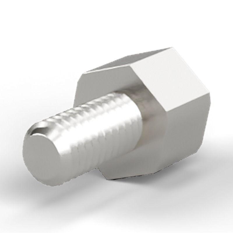 Male/female spacer M4 Nickel-plated brass