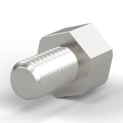 Entretoise hexagonale filetée mâle/femelle laiton nickelé M5 - 8 mm sur plats