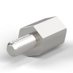 Entretoise hexagonale filetée mâle/femelle laiton nickelé UNC4-40 - 5,5 mm sur plats