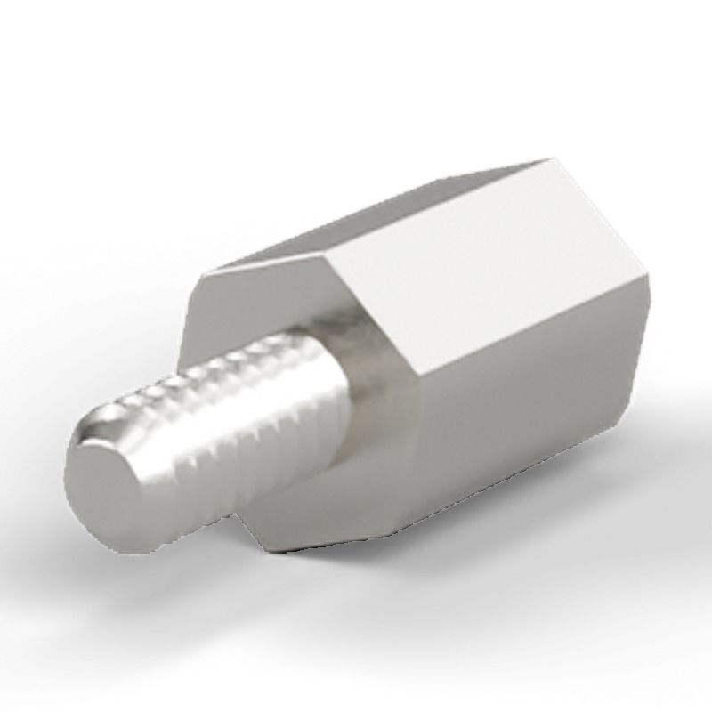 Male/female spacer UNC4-40 Nickel-plated brass