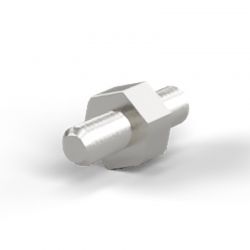 Entretoise hexagonale filetée mâle/mâle laiton nickelé M3 - 5,5 mm sur plats