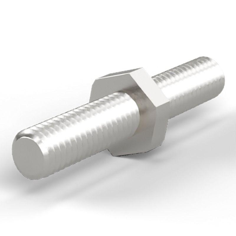 Male/male spacer M6 Nickel-plated brass