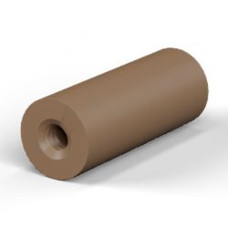 Entretoise ronde filetée femelle/femelle plastique polyamide renforcé brun M2 - Ø5 mm