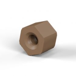 Entretoise hexagonale filetée femelle/femelle plastique polyamide renforcé brun M2.5 - 5 mm sur plats