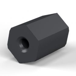 Entretoise hexagonale filetée femelle/femelle plastique polyamide renforcé M3 - 8 mm sur plats