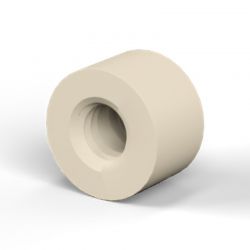 Entretoise ronde filetée femelle/femelle plastique polyacétal POM naturel M4 - Ø8 mm