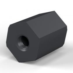 Entretoise hexagonale filetée femelle/femelle plastique polyamide renforcé M4 - 10 mm sur plats
