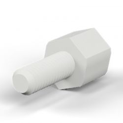Entretoise hexagonale filetée mâle/femelle plastique PBT blanc M3 - 5,5 mm sur plats