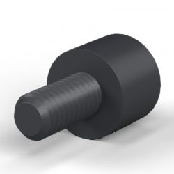 Entretoise ronde filetée mâle/femelle plastique polyamide PA6.6 M4 - Ø8 mm